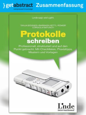 cover image of Protokolle schreiben (Zusammenfassung)